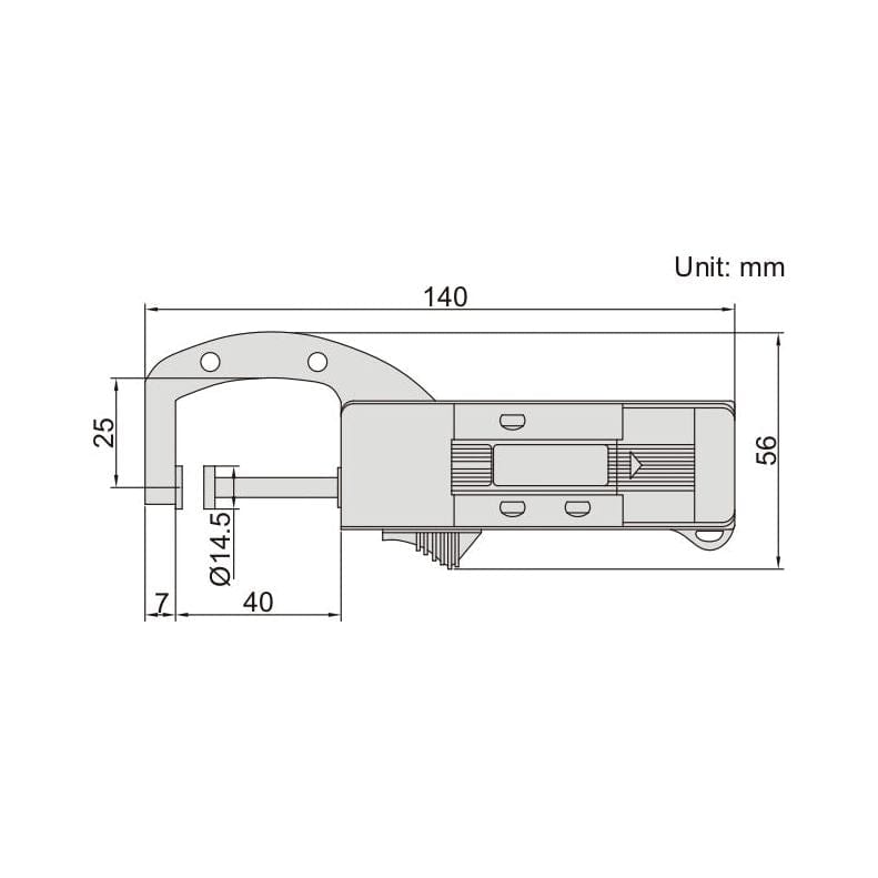INSIZE Measuring Equipment Insize Digital Snap Gauge 0-25mm/0-1" Range Series 2167-25
