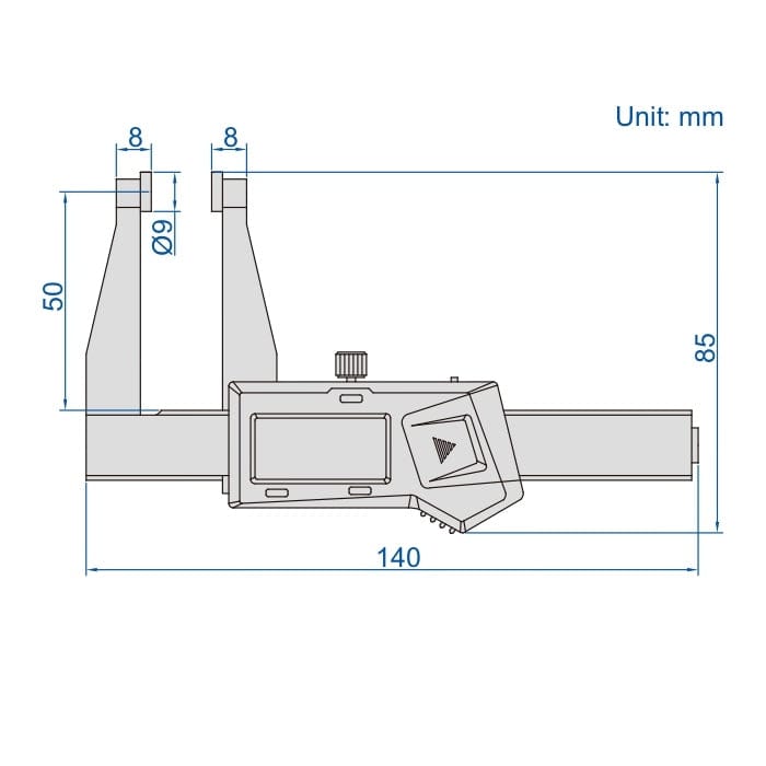 INSIZE Measuring Equipment Insize Digital Snap Gauge 0-50mm/0-2" Range Series 1163-50A