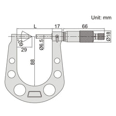 INSIZE Measuring Equipment Insize Disc Brake Micrometer 25-50mm Range Series 3288-50A