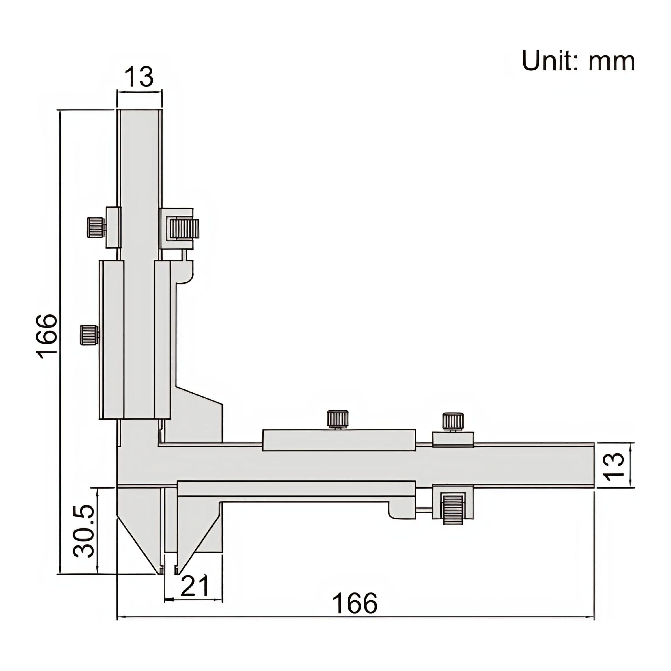 INSIZE Measuring Equipment Insize Gear Tooth Vernier Caliper Range Series 1281-M26A