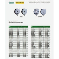 INSIZE MEASURING EQUIPMENT Insize GO Thread Ring Gauge 5/16-18 UNC 2A Series 4121-5D2
