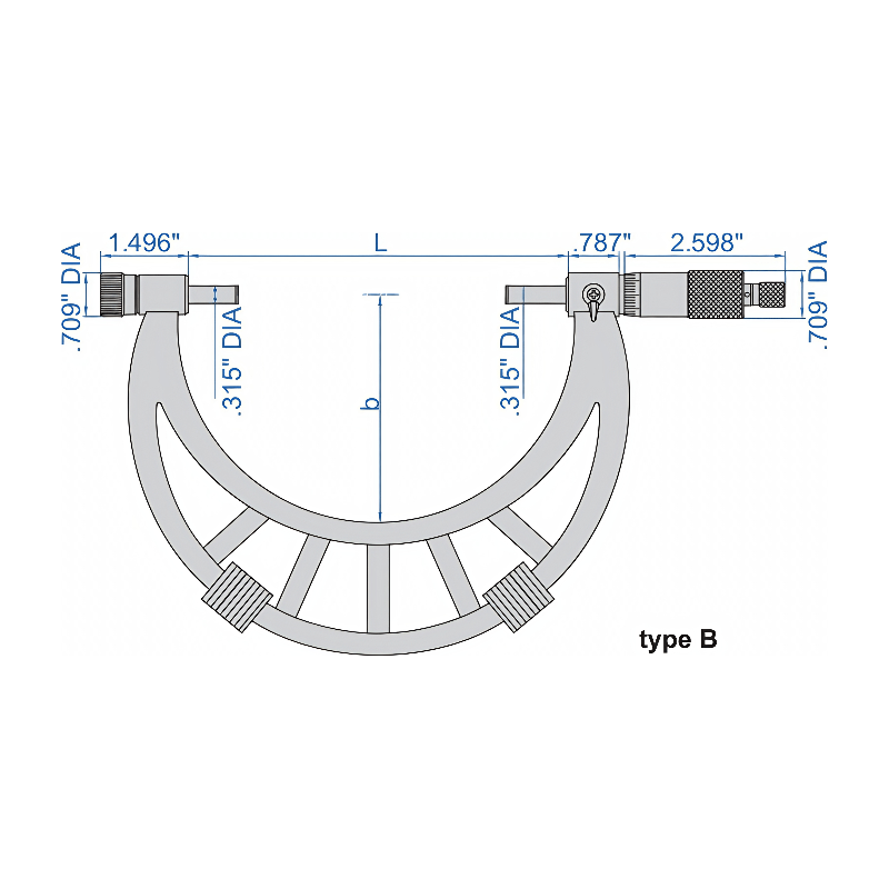 INSIZE Measuring Equipment Insize Imperial Outside Micrometer 32-36" Range Series 3206-36
