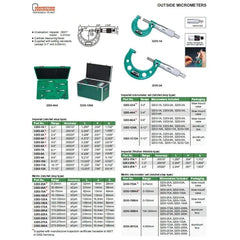 INSIZE Measuring Equipment Insize Imperial Outside Micrometer Set 0-12" Range Series 3203-1212A