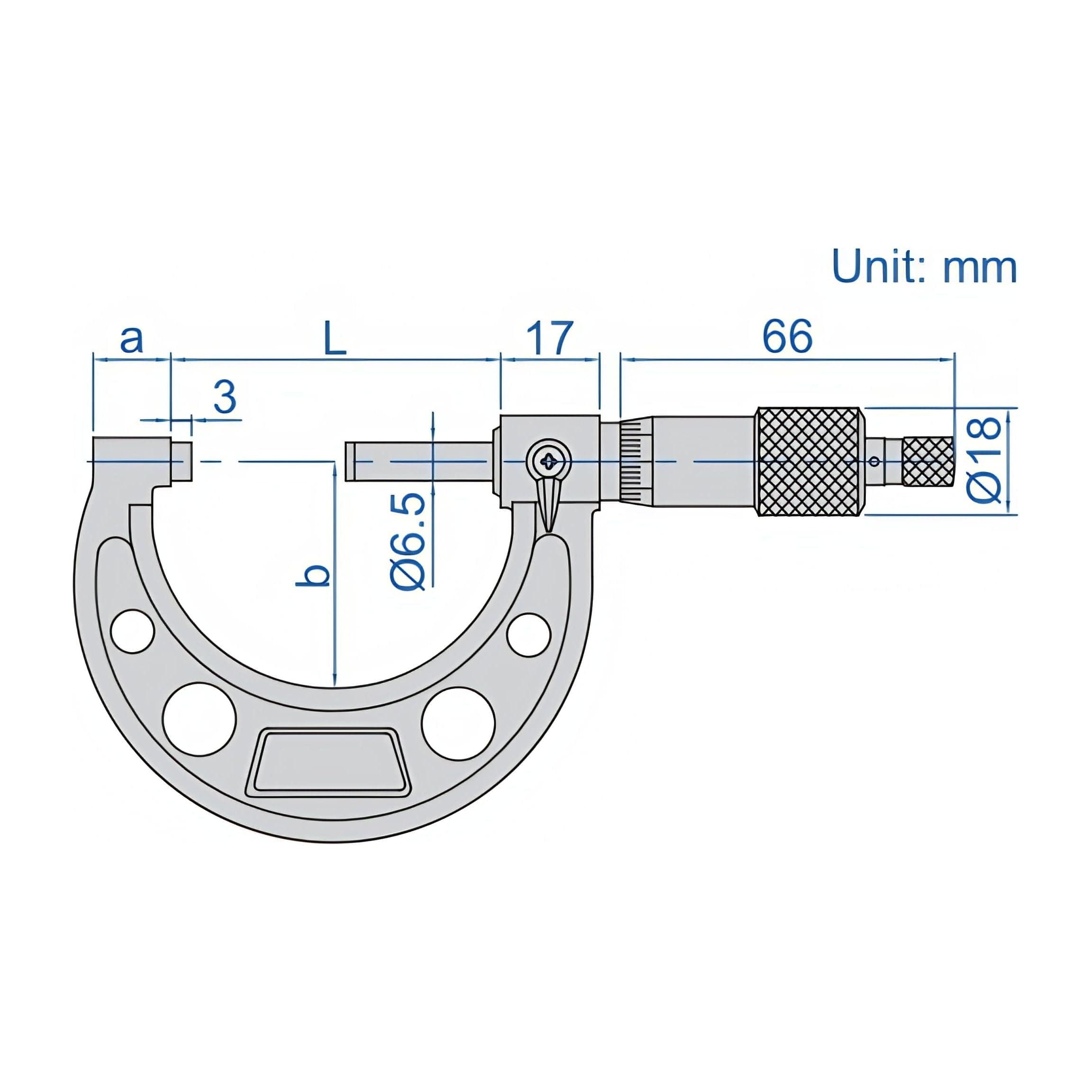INSIZE Measuring Equipment Insize Imperial Outside Micrometer Set 6-12" Range Series 3203-126A
