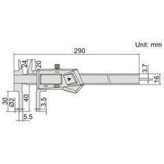 INSIZE Measuring Equipment Insize Interchangeable Point Digital Caliper Range Series 1526-200