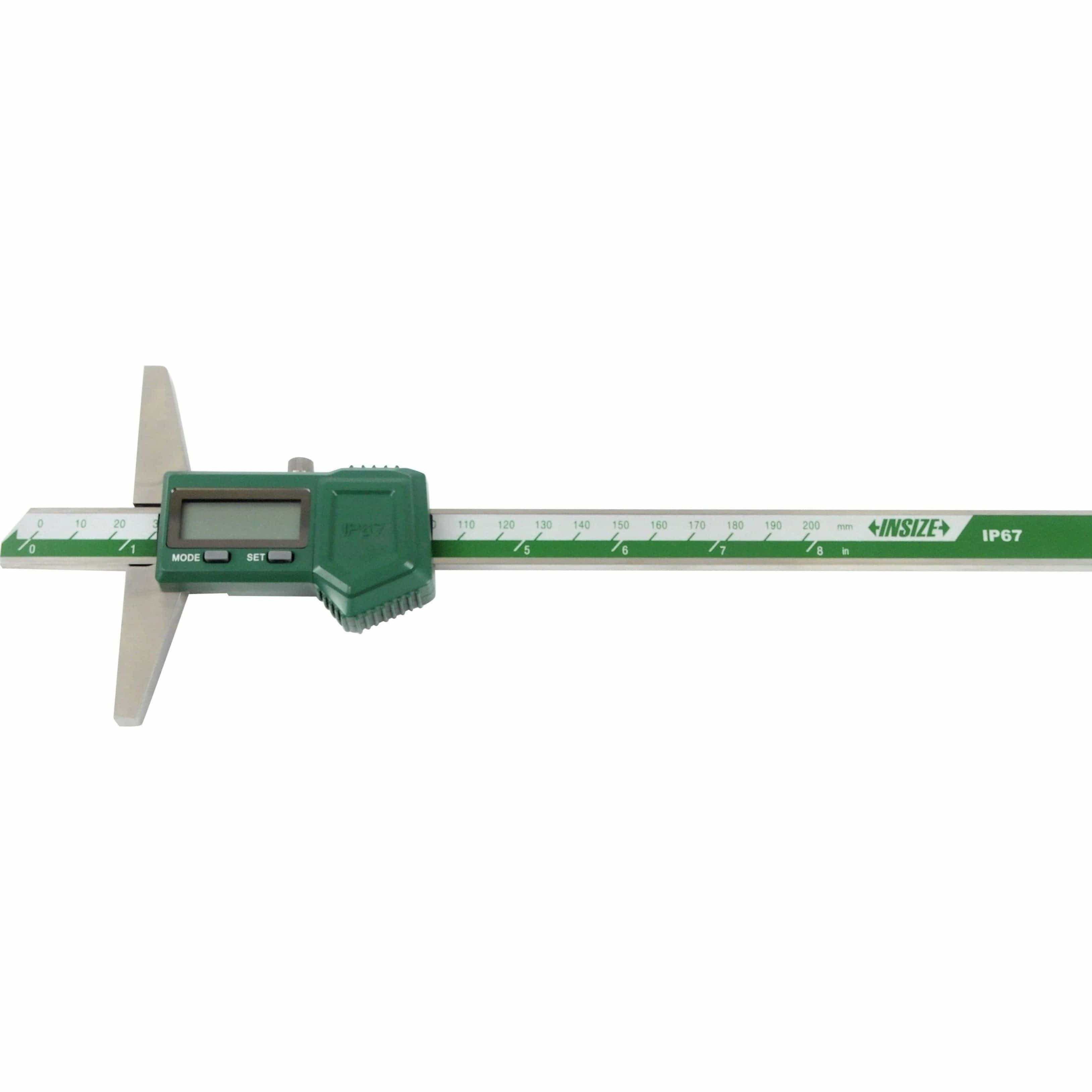 INSIZE Measuring Equipment Insize IP67 Digital Depth Gauge 0-200mm / 0-8" Range Series 1149-200