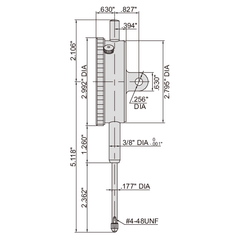 INSIZE Measuring Equipment Insize Large Face Dial Indicator Range Series 2312-2