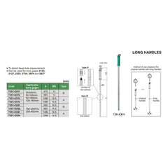 INSIZE MEASURING EQUIPMENT Insize Long Handle for Bore Gauge 480mm Series 7351-EX21