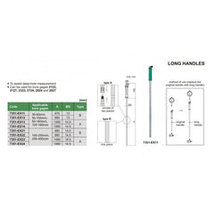 INSIZE MEASURING EQUIPMENT Insize Long Handle for Bore Gauge 980mm Series 7351-EX22