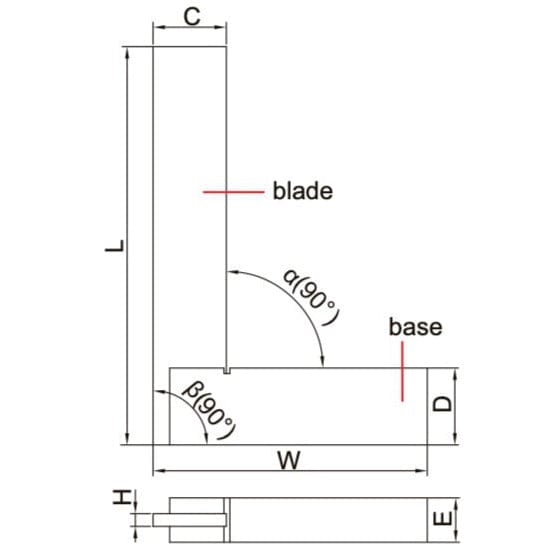INSIZE Measuring Equipment Insize Machinist Square 90° Square 500x300mm Series 4707-500 *WRONG IMAGE*