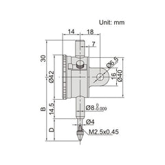 INSIZE Measuring Equipment Insize Metric Compact Dial Indicator 3mm Range Series 2311-3F