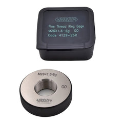 INSIZE MEASURING EQUIPMENT Insize Metric Fine Thread Ring Gauge GO M26 x 1.5 Class 6g Series 4129-26R