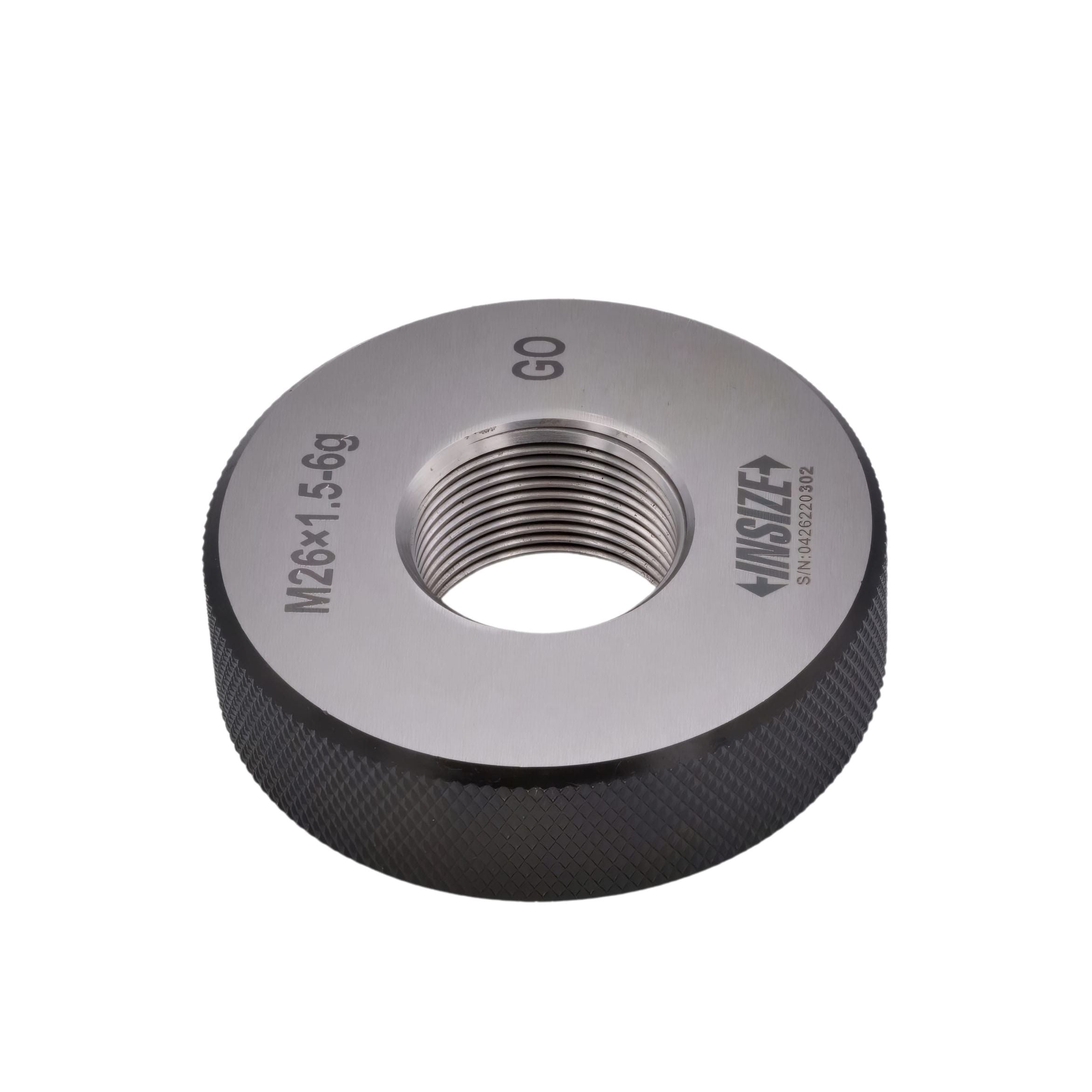 INSIZE MEASURING EQUIPMENT Insize Metric Fine Thread Ring Gauge GO M26 x 1.5 Class 6g Series 4129-26R