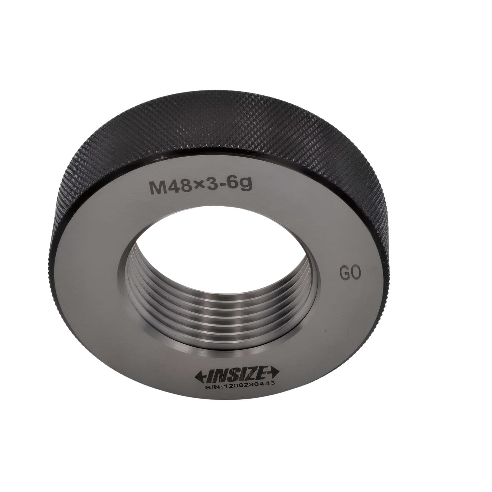 INSIZE MEASURING EQUIPMENT Insize Metric Fine Thread Ring Gauge GO M48 x 3.0 Class 6g Series 4129-48V