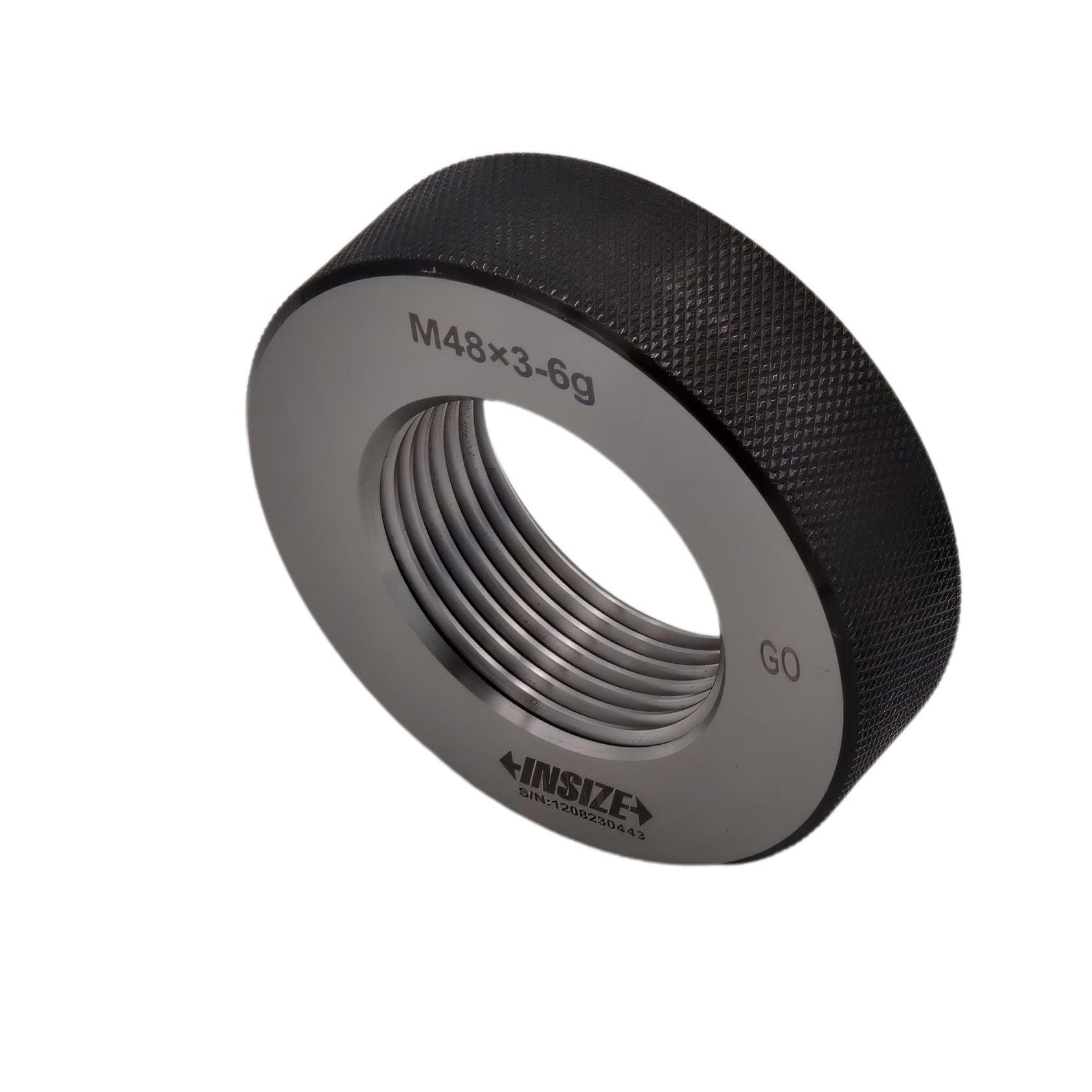 INSIZE MEASURING EQUIPMENT Insize Metric Fine Thread Ring Gauge GO M48 x 3.0 Class 6g Series 4129-48V