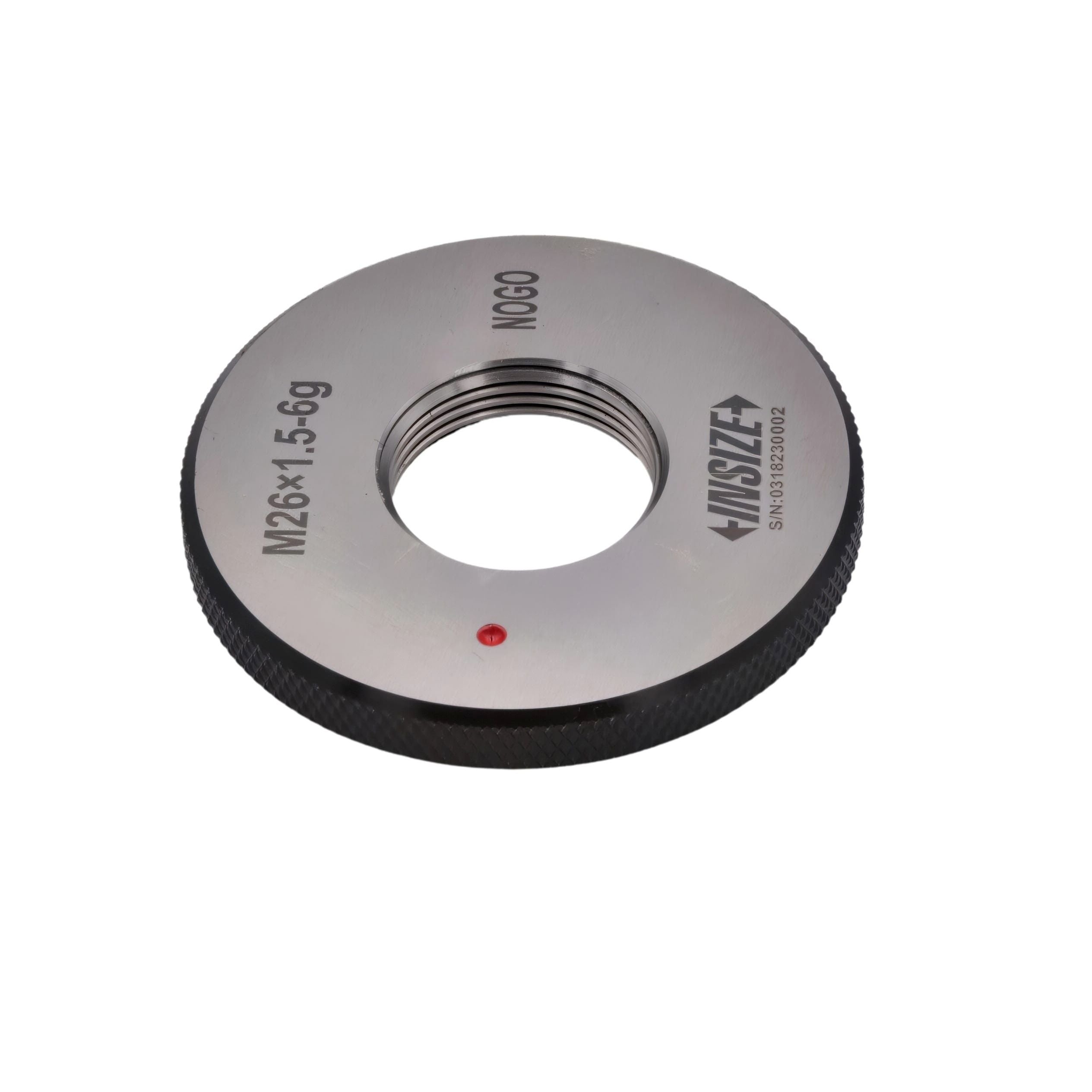 INSIZE MEASURING EQUIPMENT Insize Metric Fine Thread Ring Gauge NOGO M26 x 1.5 Class 6g Series 4129-26RN