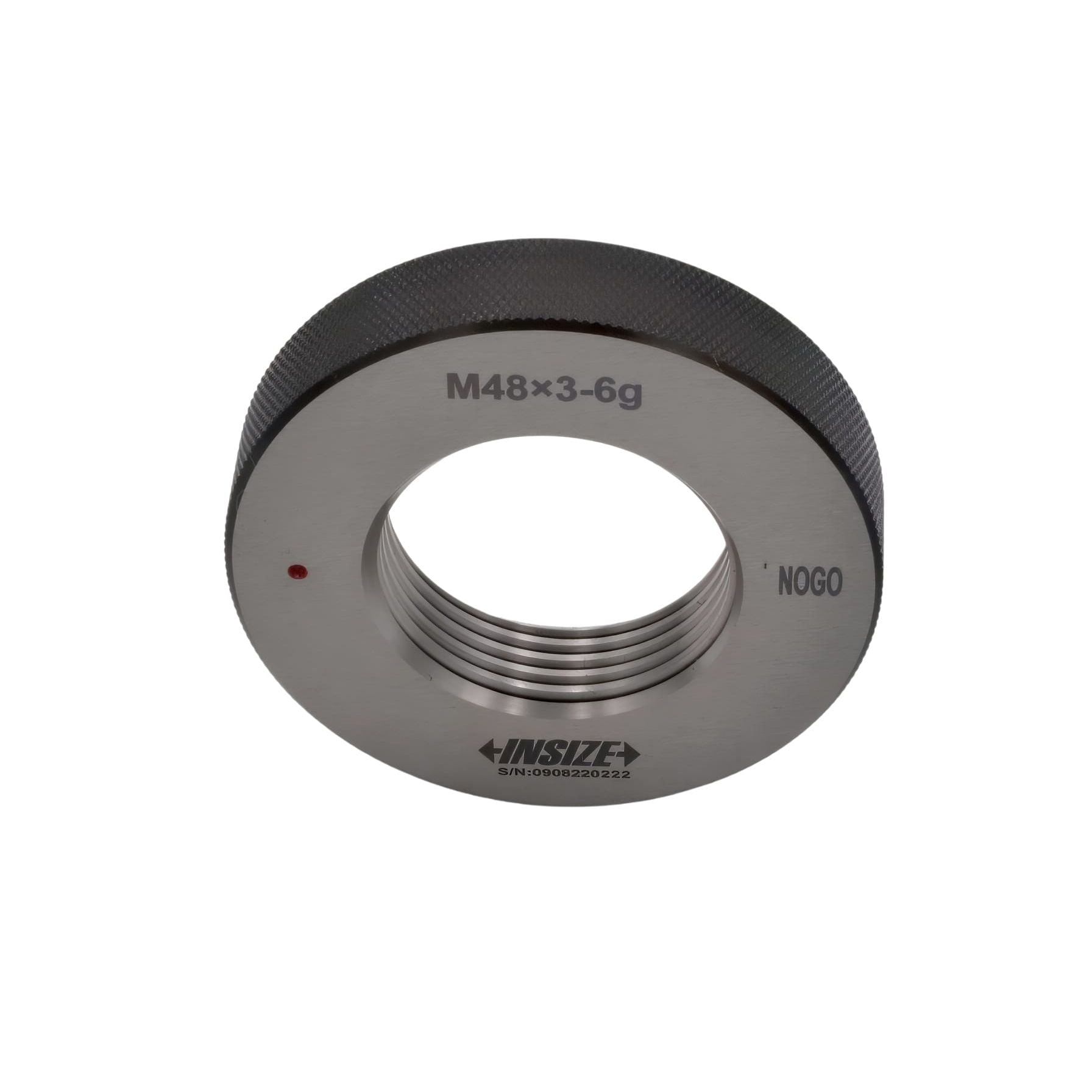 INSIZE MEASURING EQUIPMENT Insize Metric Fine Thread Ring Gauge NOGO M48 x 3 Class 6g Series 4129-48VN