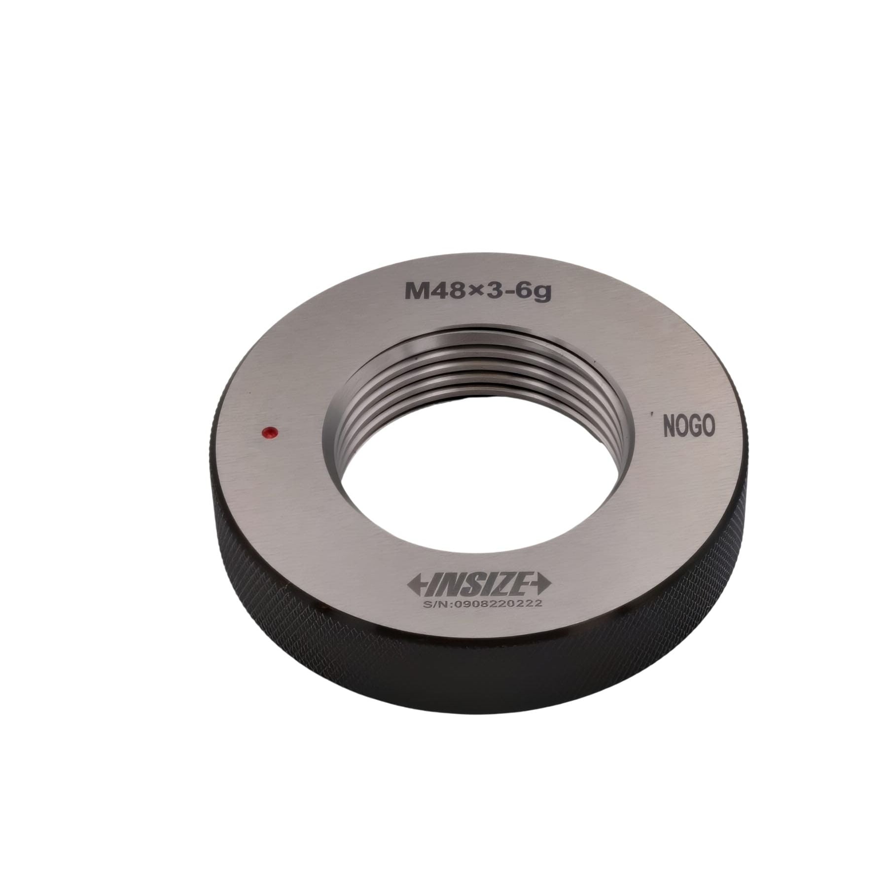 INSIZE MEASURING EQUIPMENT Insize Metric Fine Thread Ring Gauge NOGO M48 x 3 Class 6g Series 4129-48VN