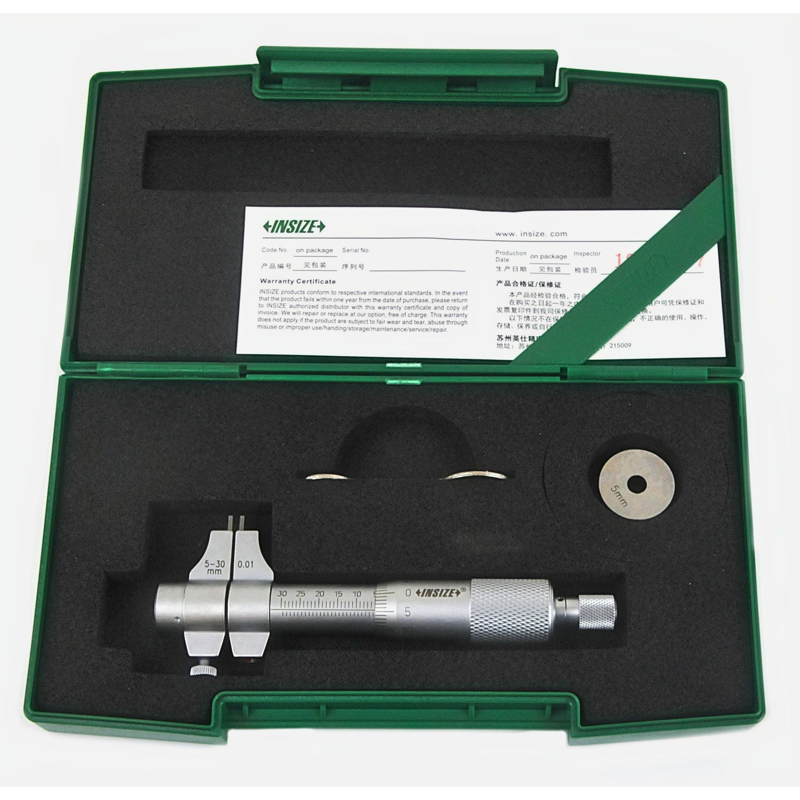 INSIZE Measuring Equipment Insize Metric Inside Micrometer 5-30mm Range Series 3220-30
