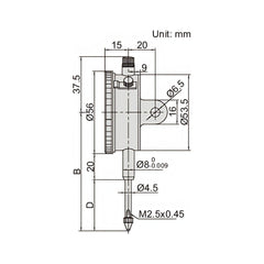 INSIZE Measuring Equipment Insize Metric Long Stroke Dial Indicator 30mm Range Series 2310-30A