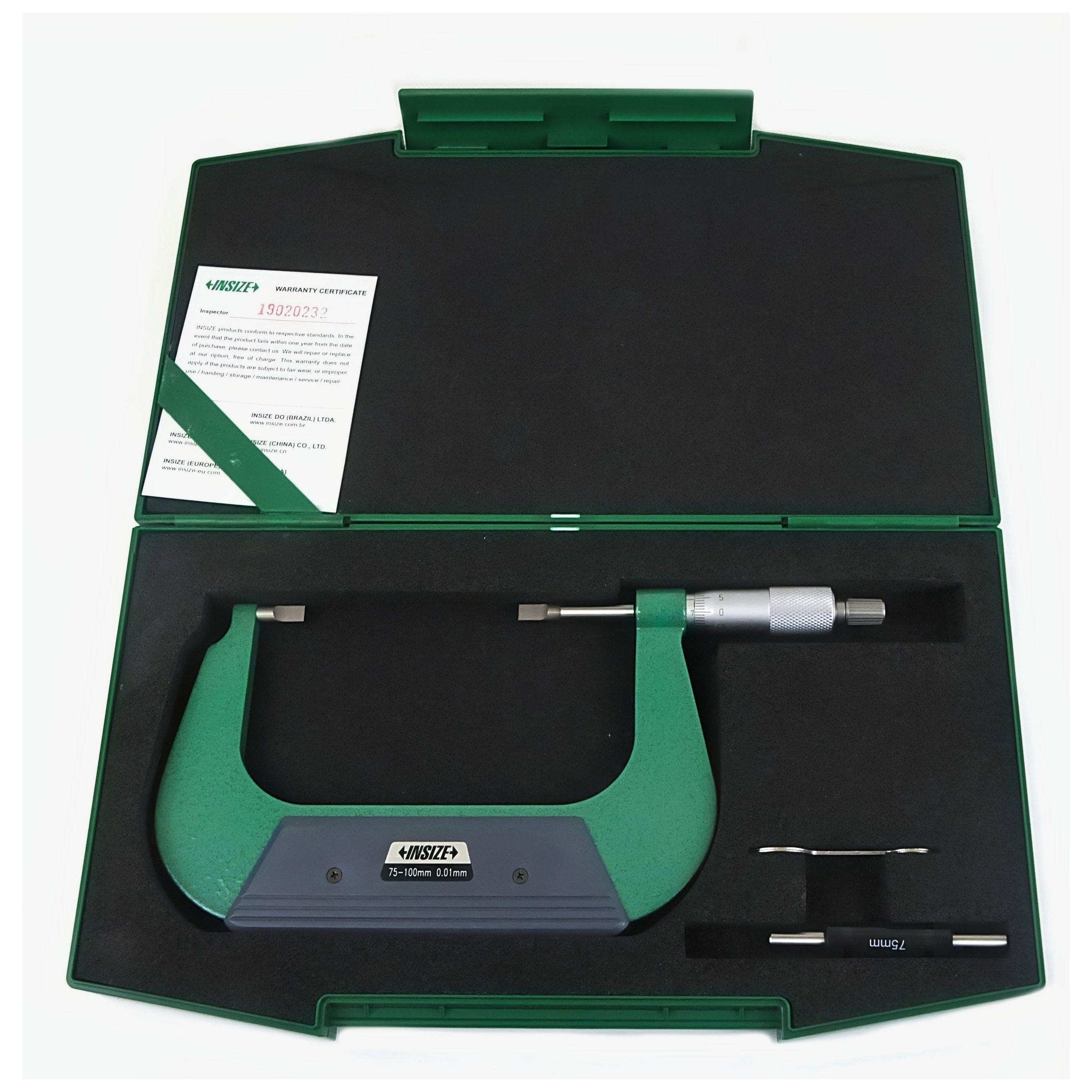 INSIZE Measuring Equipment Insize Metric Outside Blade Micrometer 75-100mm Range Series 3232-100A