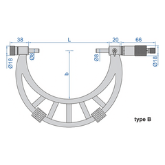 INSIZE Measuring Equipment Insize Metric Outside Micrometer 600-700mm Range Series 3206-700
