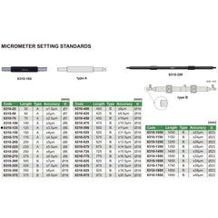 INSIZE Measuring Equipment Insize Micrometer Setting Standard 125mm Range Series 6310-125