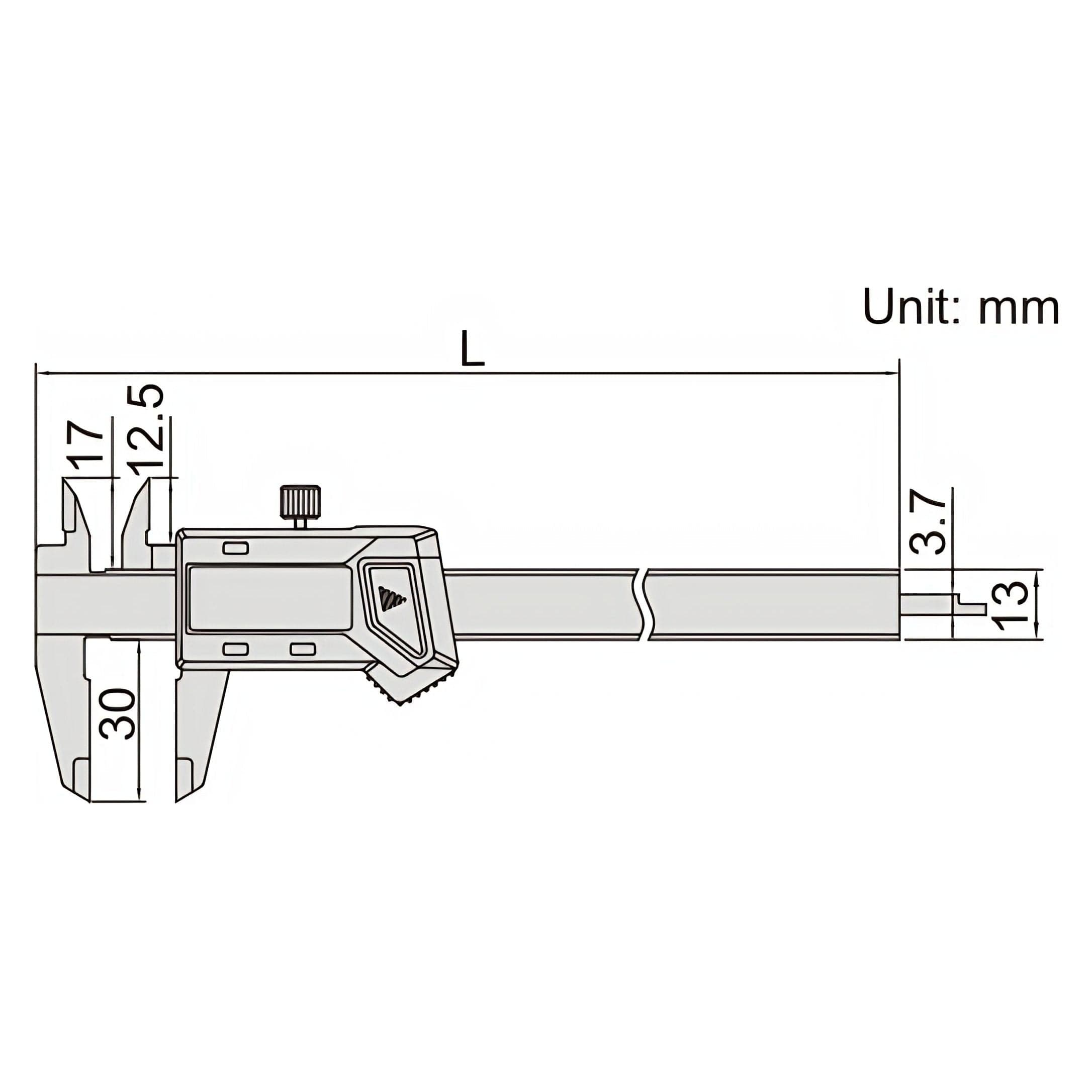 INSIZE Measuring Equipment Insize Mini Digital Caliper 0-75mm/0-3" Range Series 1111-75A