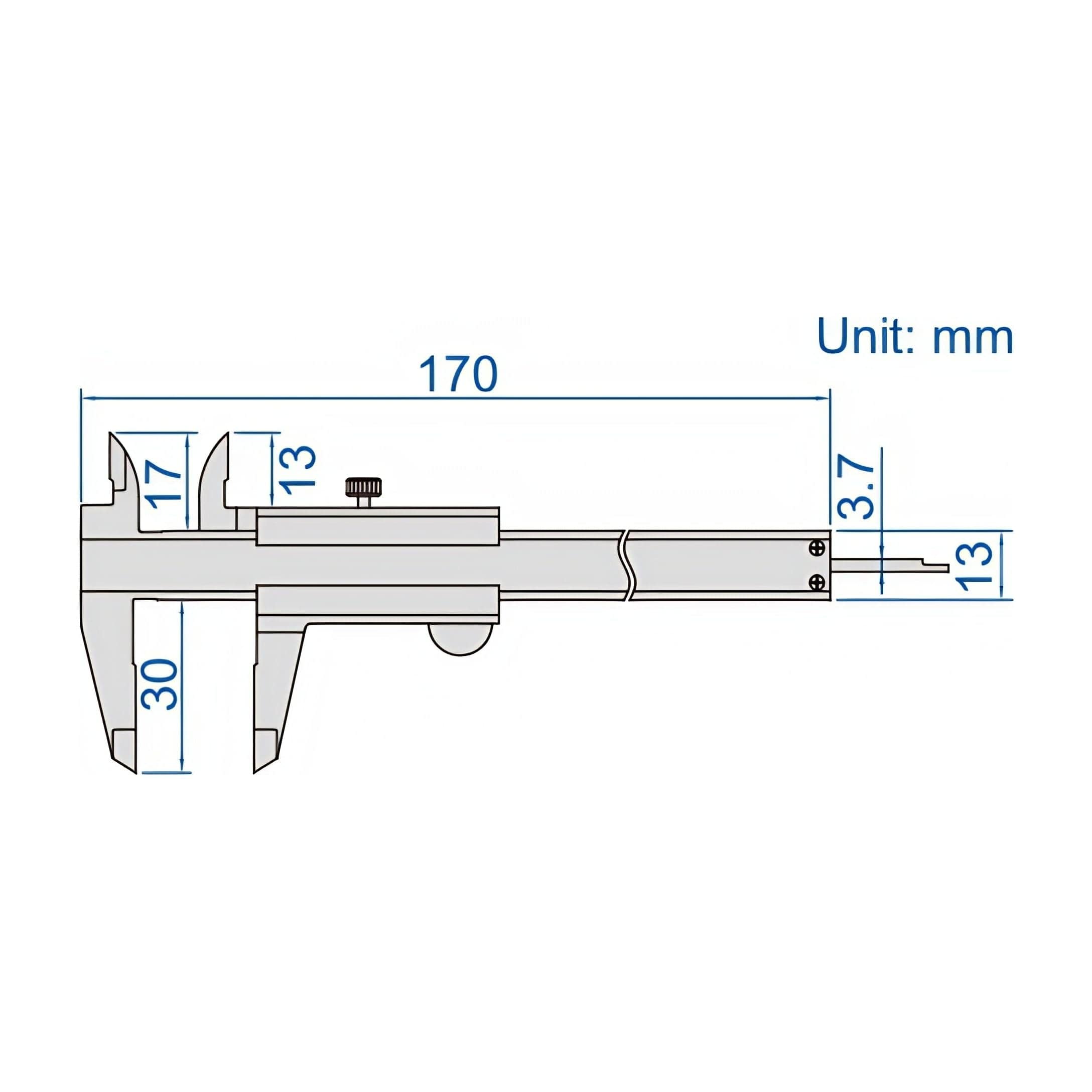 INSIZE Measuring Equipment Insize Mini Vernier Caliper 0-100mm Range Series 1203-1003