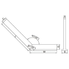 INSIZE Measuring Equipment Insize Range 135° Square 150 X 100 Series 4754-3150