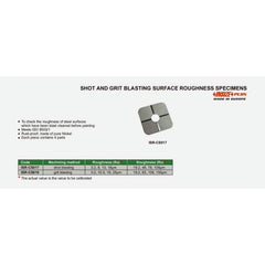 INSIZE MEASURING EQUIPMENT Insize Reference Surface Set for Shot Blasting ISO 8503/1 Compliance Series ISR-CS017