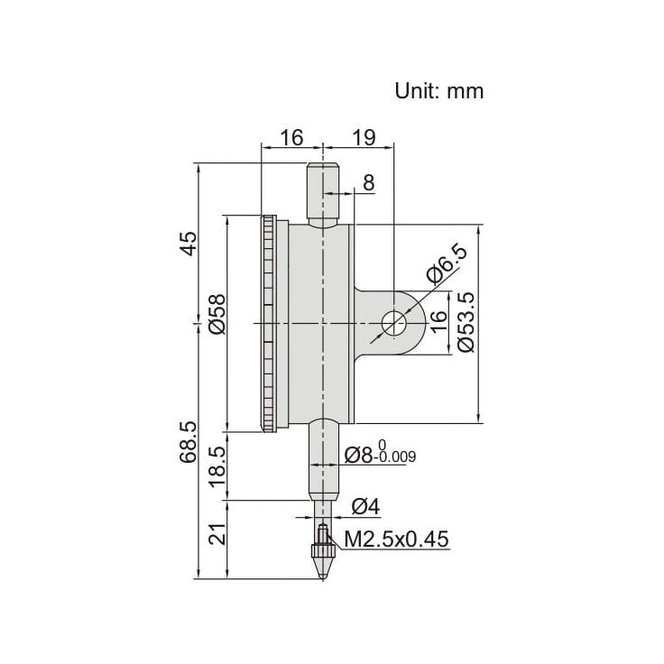 INSIZE Measuring Equipment Insize Shockproof Dial Indicator 10mm Range Series 2314-10A