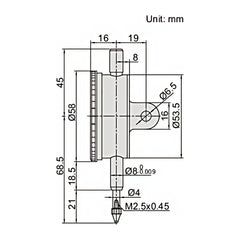 INSIZE Measuring Equipment Insize Shockproof Dial Indicator 5mm Range Series 2314-5A