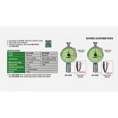 INSIZE MEASURING EQUIPMENT Insize Shore Durometer D 20–90HD with Peak Indicator ISH-SDM