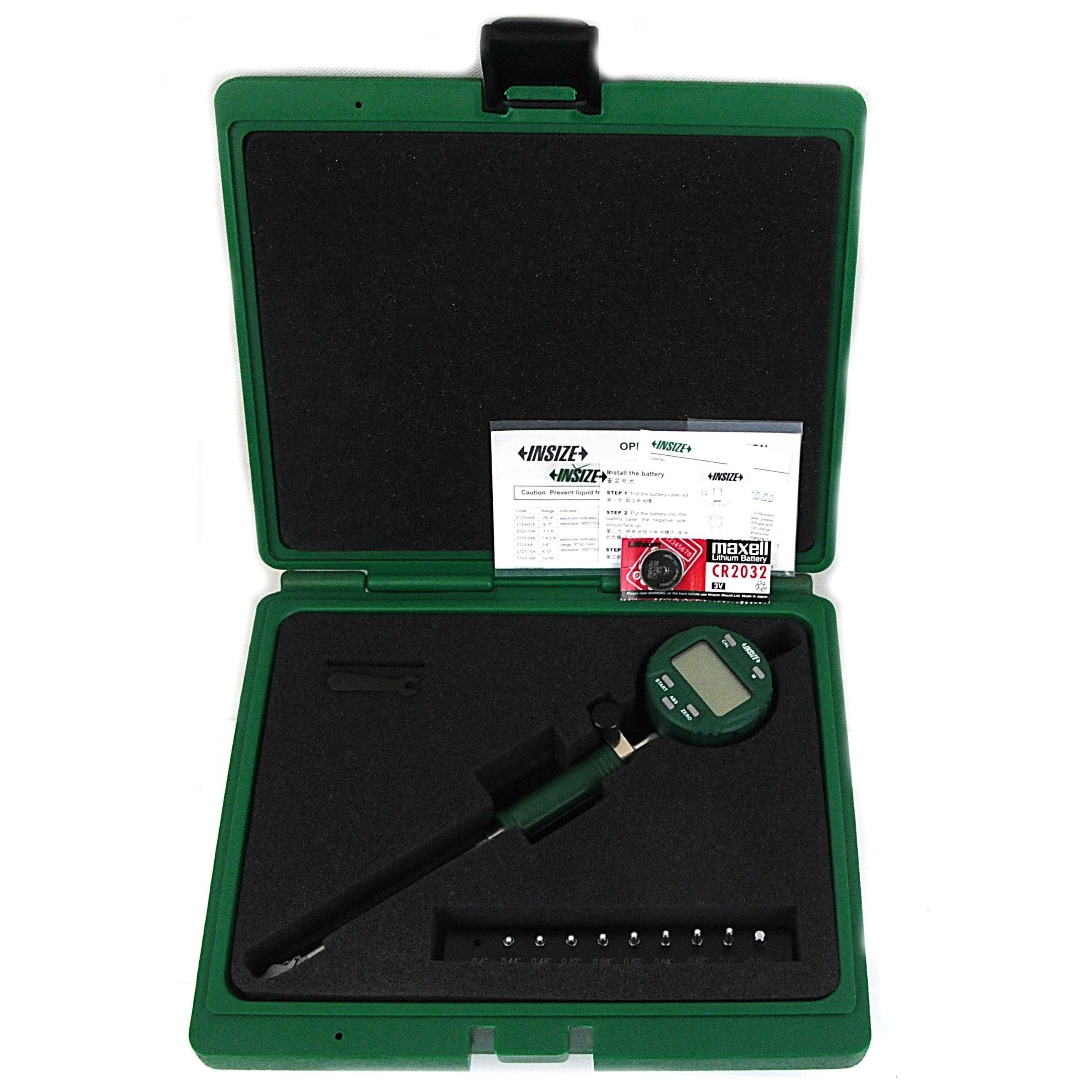 INSIZE Measuring Equipment Insize Small Hole Digital Bore Gauge 0.4-0.7" Range Series 2123-07A