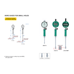 INSIZE Measuring Equipment Insize Small Hole Digital Bore Gauge 10-18.5mm Range Series 2152-18