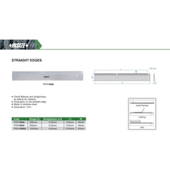 INSIZE MEASURING EQUIPMENT Insize Straight Edge 300 mm Series 7111-300A