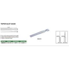 INSIZE Measuring Equipment Insize Taper Slot Gauge 0.01-0.15" Range Series 4630-1E