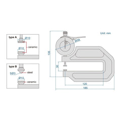 INSIZE Measuring Equipment Insize Thickness Gauge 0-10mm x 0.01mm Range Series 2365-10