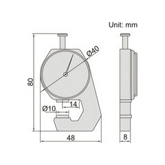 INSIZE Measuring Equipment Insize Thickness Gauge 0-10mm x 0.1mm Range Series 2361-10