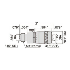 INSIZE Measuring Equipment Insize Tubular Inside Micrometer 2-12" Range Series 3222-12