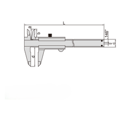 INSIZE Measuring Equipment Insize Vernier Caliper 0-150mm/0-6" Range Series 1205-1502E