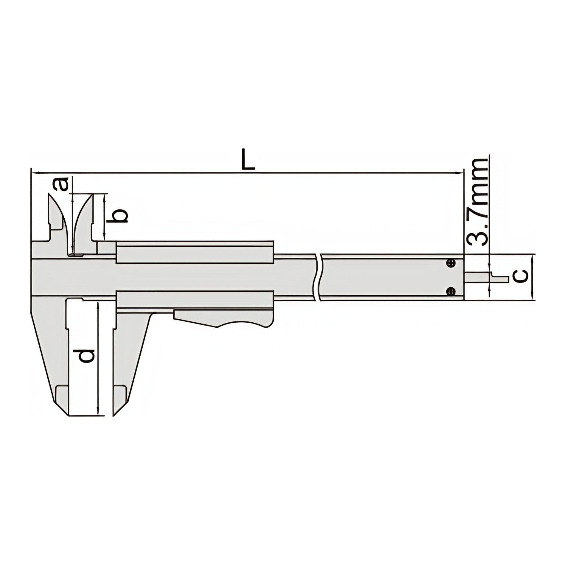 INSIZE Measuring Equipment Insize Vernier Caliper 0-200mm/0-8" Range Series 1223-200
