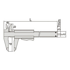 INSIZE Measuring Equipment Insize Vernier Caliper 0-200mm/0-8" Range Series 1223-200