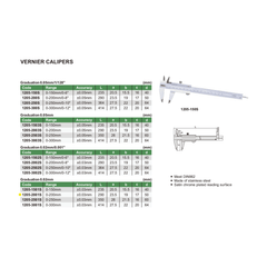 INSIZE Measuring Equipment Insize Vernier Caliper 0-200mm Range Series 1205-2001S