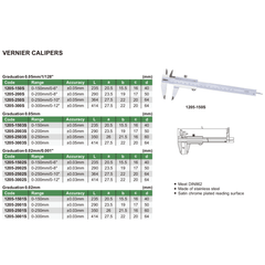 INSIZE Measuring Equipment Insize Vernier Caliper 0-200mm Range Series 1205-2003S