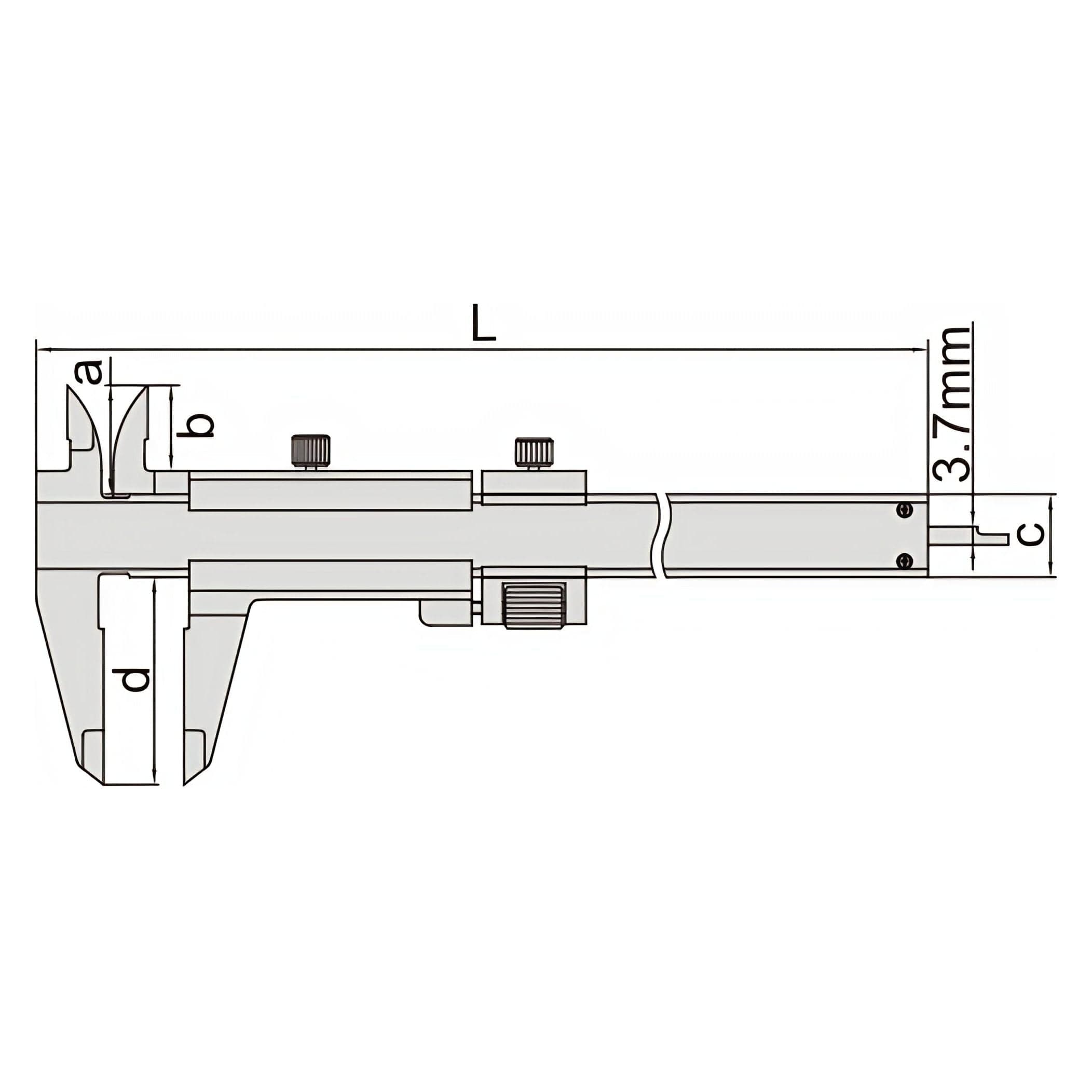 INSIZE Measuring Equipment Insize Vernier Caliper 0-280mm/0-11" Range Series 1233-280