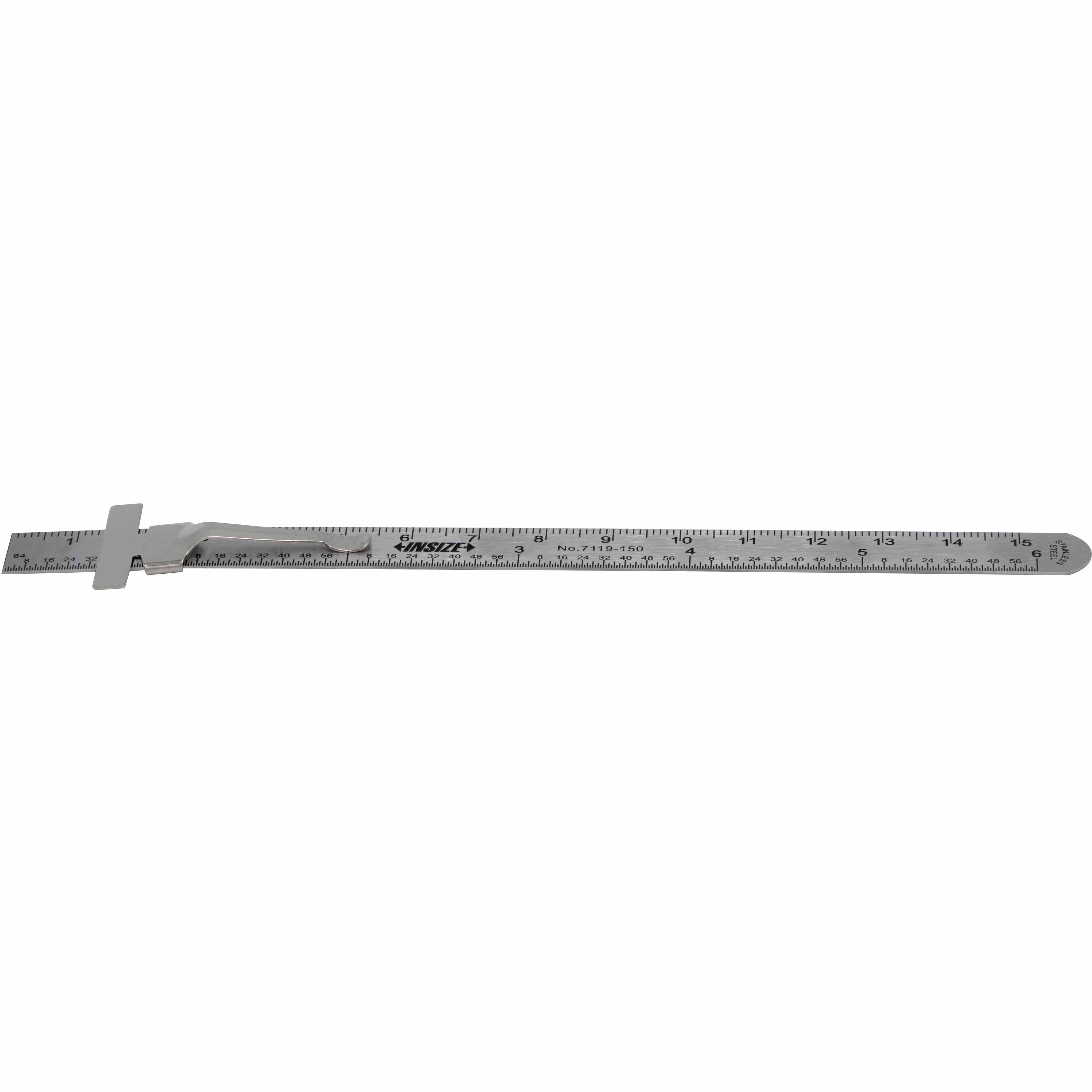 INSIZE Measuring Equipment Stainless Steel Pocket Ruler with depth gauge 0-150mm Series 7119-150