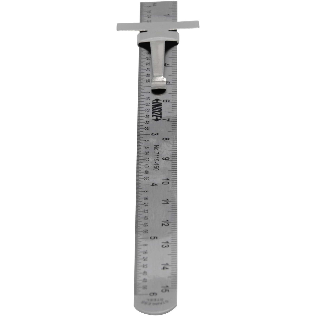 INSIZE Measuring Equipment Stainless Steel Pocket Ruler with depth gauge 0-150mm Series 7119-150