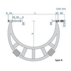 Insize Metric Outside Micrometer 800-900mm Range Series 3205-900 - Twin Eagle Imports